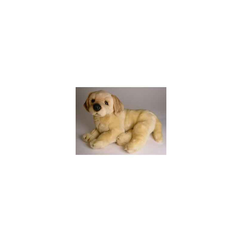 Animaux-Bois-Animaux-Bronzes propose Chien Golden retriever 40 cm peluche animaux allongés réaliste Piutre 2206