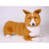 Animaux-Bois-Animaux-Bronzes propose Chien Corgi gallois pembroke 65 cm peluche animaux allongés réaliste Piutre 1221