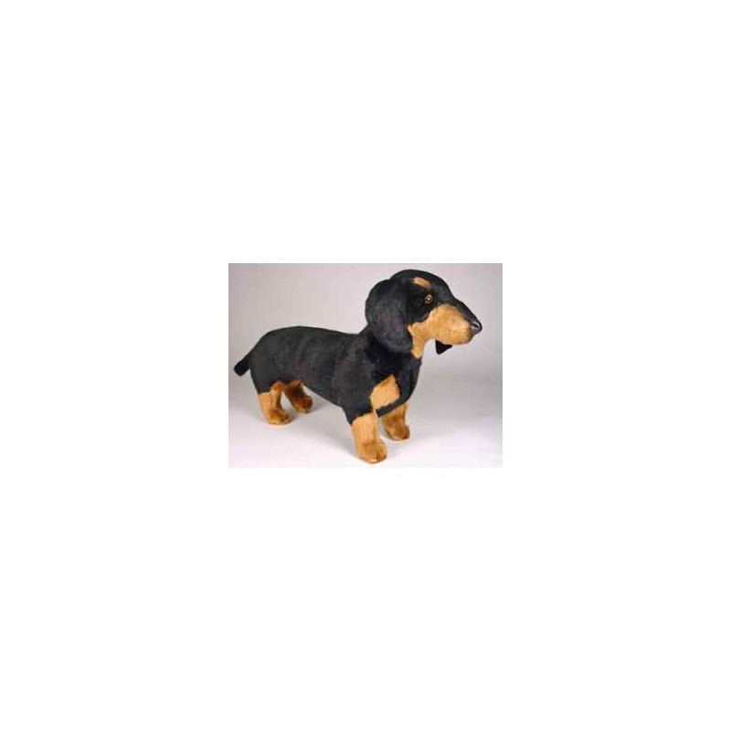 Animaux-Bois-Animaux-Bronzes propose Chien Teckel dachshund 45 cm peluche animaux debout réaliste Piutre 1214
