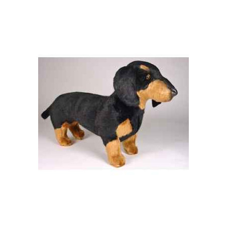 Animaux-Bois-Animaux-Bronzes propose Chien Teckel dachshund 45 cm peluche animaux debout réaliste Piutre 1214