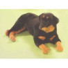 Animaux-Bois-Animaux-Bronzes propose Chien Rottweiller 90 cm peluche animaux allongés réaliste Piutre 2258