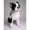 Animaux-Bois-Animaux-Bronzes propose Chien Boston terrier 55 cm assis peluche réaliste Piutre 4220