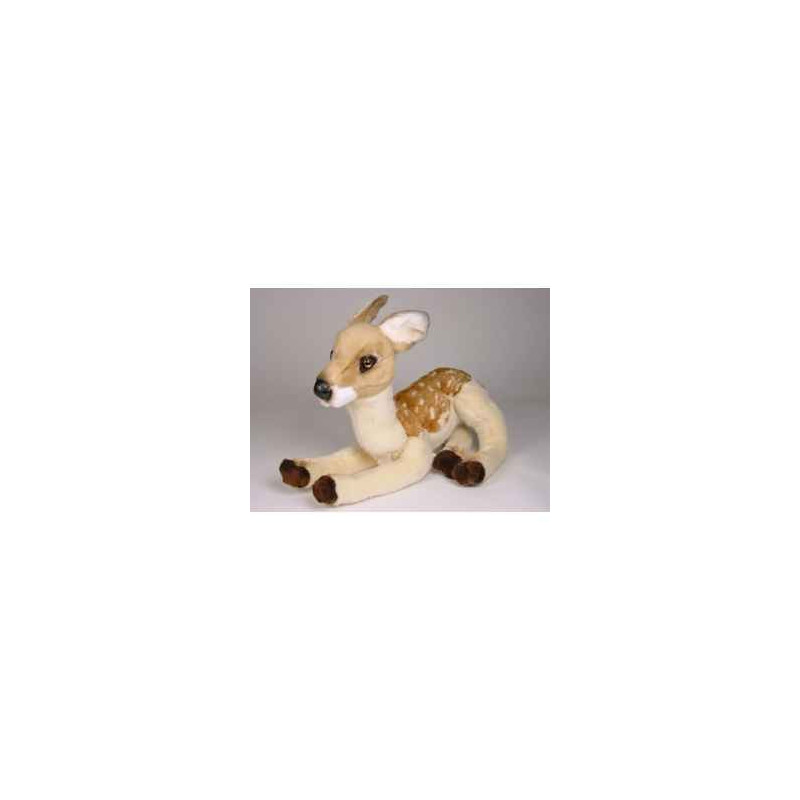 Peluche allongée faon 40 cm Piutre   2405