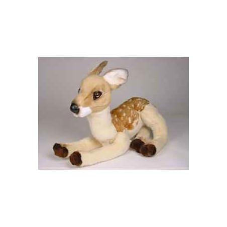 Peluche allongée faon 40 cm Piutre   2405