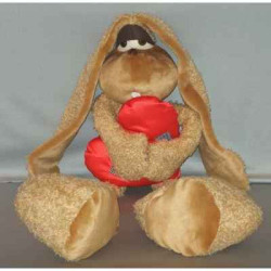 Décors Animaux peluche Peluche lapin marron 90 cm Piutre -G059