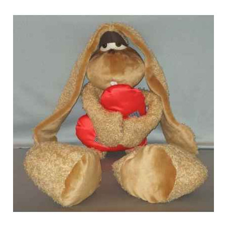 Décors Animaux peluche Peluche lapin marron 90 cm Piutre -G059