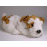 Peluche allongée fox terrier 35 cm Piutre   3277