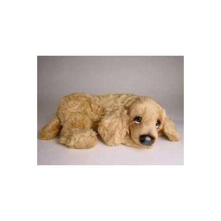 Animaux-Bois-Animaux-Bronzes propose Chien Cocker 45 cm peluche animaux allongés réaliste Piutre 3203