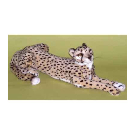 Félin Piutre Guépard 75 cm peluche animaux allongés -2583