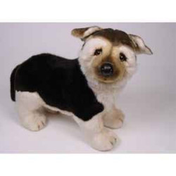 Animaux-Bois-Animaux-Bronzes propose Chien Berger allemand 40 cm peluche animaux debout réaliste Piutre 2229