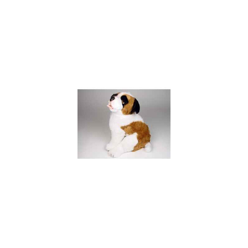 Animaux-Bois-Animaux-Bronzes propose Chien Saint Bernard 45 cm assis peluche réaliste Piutre 2295