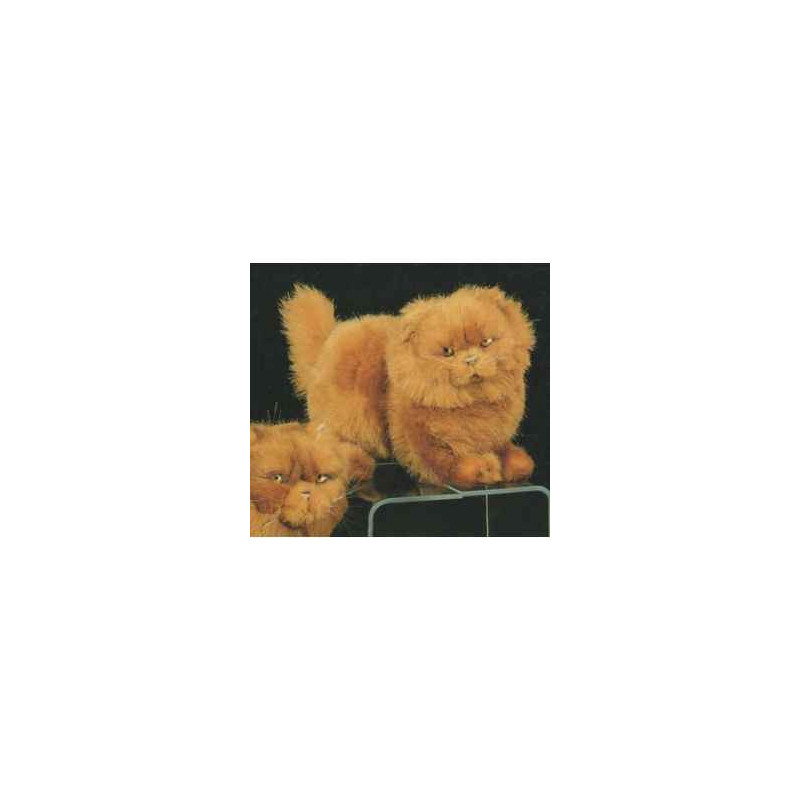 Animaux-Bois-Animaux-Bronzes propose Chat Persan roux 30 cm peluche animaux debout réaliste Piutre