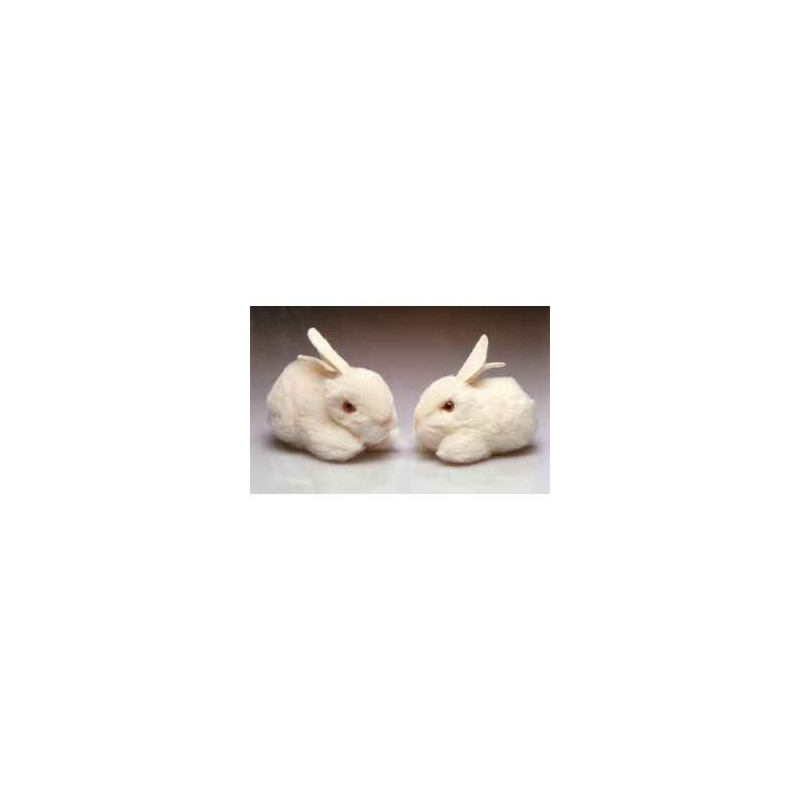  Animaux de la ferme Lapin 12 cm peluche animaux allongés réaliste Piutre 628