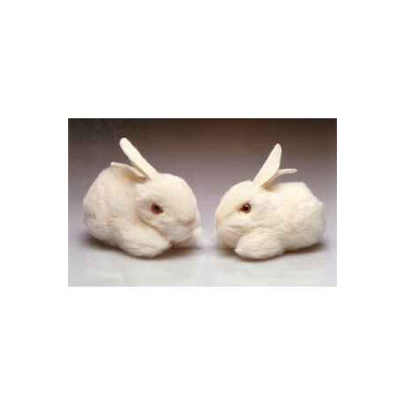  Animaux de la ferme Lapin 12 cm peluche animaux allongés réaliste Piutre 628