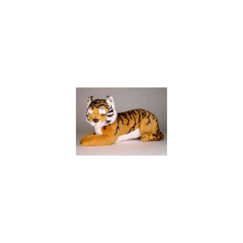 Peluche allongée tigre du bengal 37 cm Piutre   2517