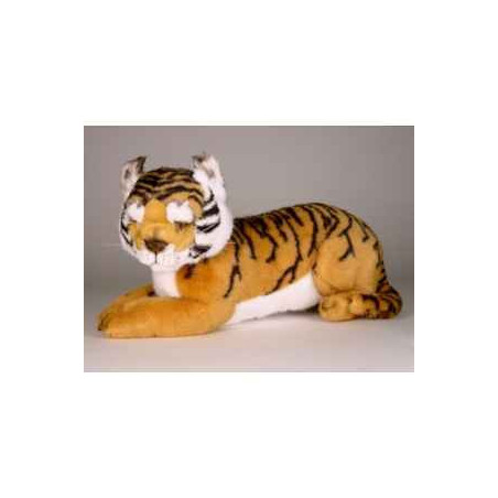 Peluche allongée tigre du bengal 37 cm Piutre   2517