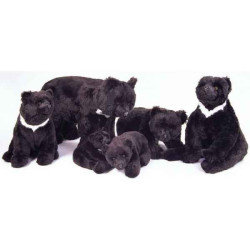 Décoration animaux Ours noir d'Asie 30 cm peluche animaux allongés réaliste Piutre 2192