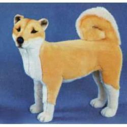 Animaux-Bois-Animaux-Bronzes propose Chien Shiba inu 55 cm peluche animaux debout réaliste Piutre 1246