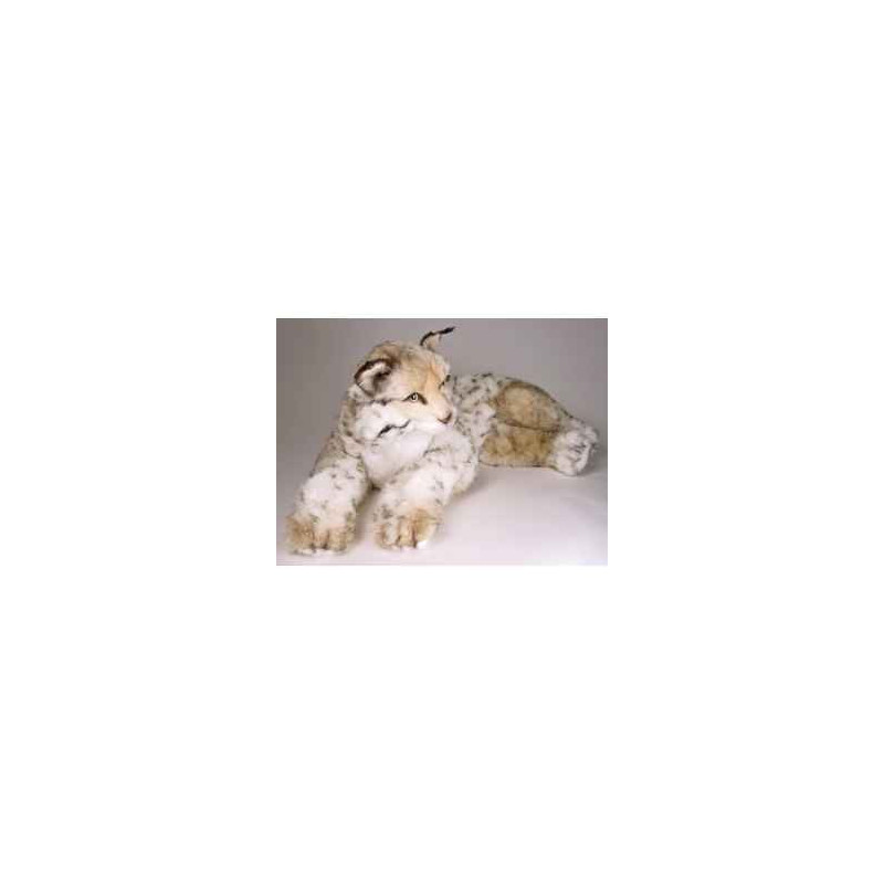 Félin Piutre Lynx 70 cm peluche animaux allongés -2553