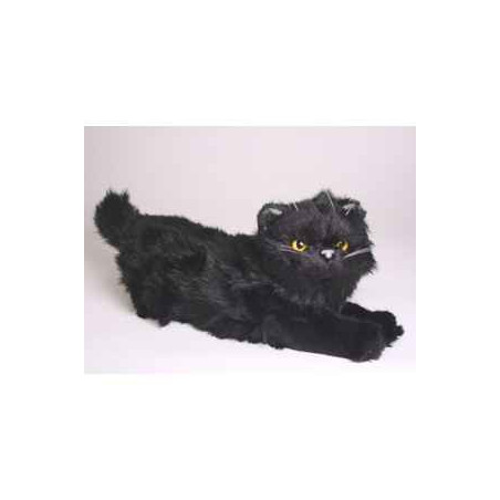 Animaux-Bois-Animaux-Bronzes propose Chat persan noir 40 cm peluche animaux allongés réaliste Piutre