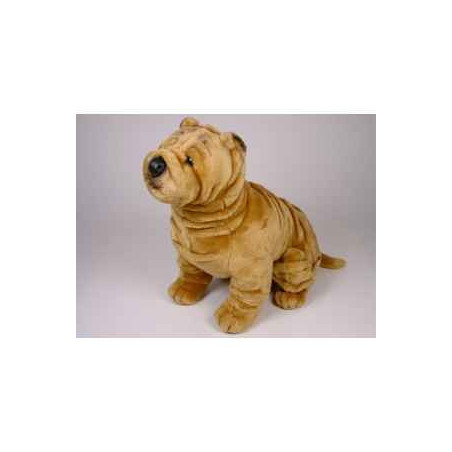 Animaux-Bois-Animaux-Bronzes propose Chien Shar-Peï 60 cm assis peluche réaliste Piutre 2273