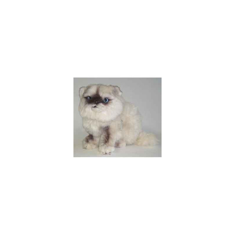 Animaux-Bois-Animaux-Bronzes propose Chat persan Colourpoint ou Himalayan 25 cm assis réaliste Piutre