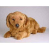 Animaux-Bois-Animaux-Bronzes propose Chien Teckel dachshund, poils longs 35 cm peluche animaux allongés réaliste Piutre 2255