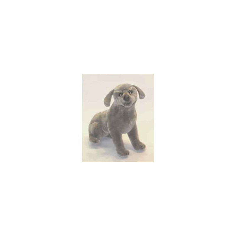 Animaux-Bois-Animaux-Bronzes propose Chien Braque de weimar 48 cm assis peluche réaliste Piutre 3353