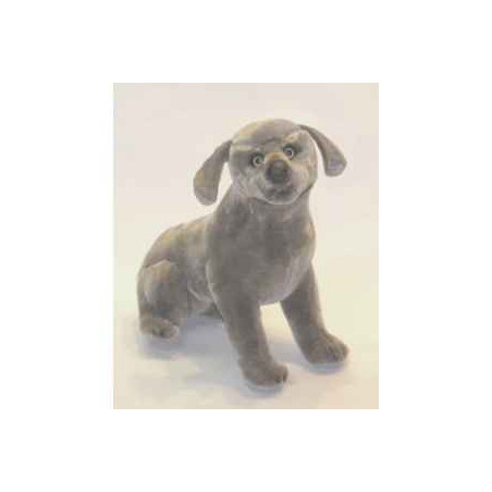 Animaux-Bois-Animaux-Bronzes propose Chien Braque de weimar 48 cm assis peluche réaliste Piutre 3353