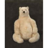 Décoration animaux Ours polaire 70 cm assis peluche réaliste Piutre 2128