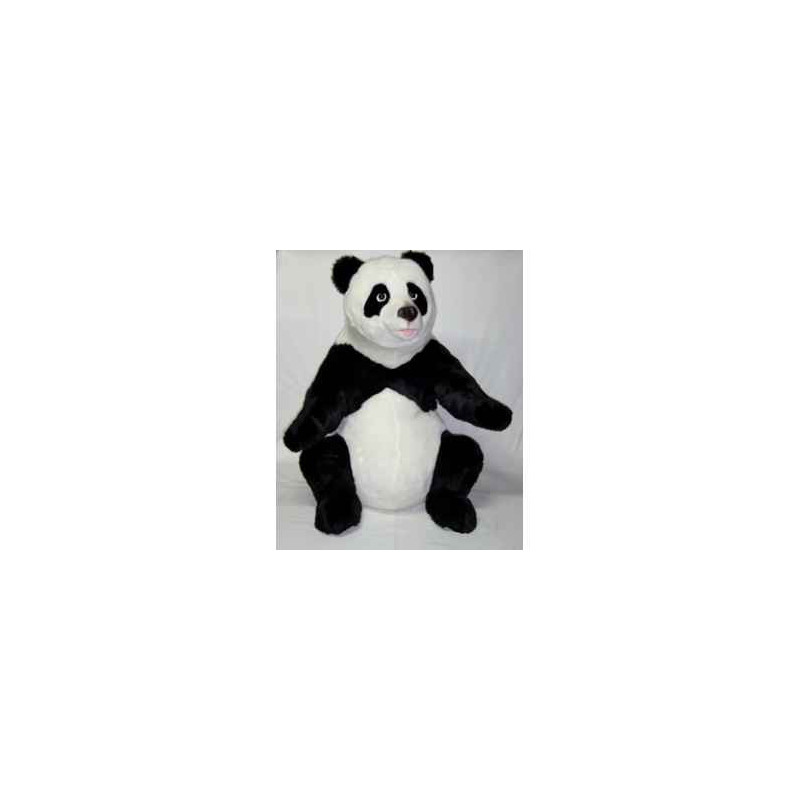 Décoration animaux Panda 105 cm assis peluche réaliste Piutre 2196
