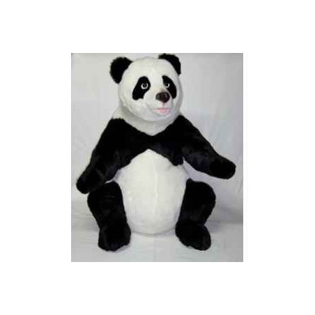 Décoration animaux Panda 105 cm assis peluche réaliste Piutre 2196