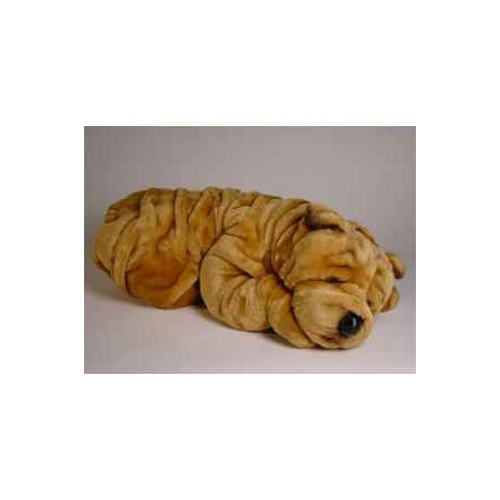 Animaux-Bois-Animaux-Bronzes propose Chien Shar-pei 60 cm peluche animaux allongés réaliste Piutre 2274