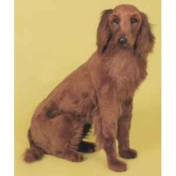 Animaux-Bois-Animaux-Bronzes propose Chien Irish setter 90 cm assis peluche réaliste Piutre 3222
