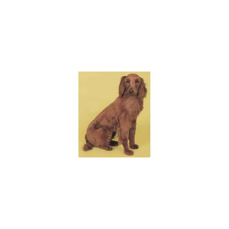 Animaux-Bois-Animaux-Bronzes propose Chien Irish setter 90 cm assis peluche réaliste Piutre 3222