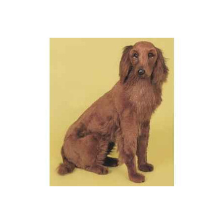 Animaux-Bois-Animaux-Bronzes propose Chien Irish setter 90 cm assis peluche réaliste Piutre 3222