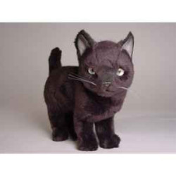 Animaux-Bois-Animaux-Bronzes propose Chat russe bleu 30 cm peluche animaux debout réaliste Piutre
