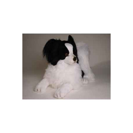 Animaux-Bois-Animaux-Bronzes propose Chien Epagneul papillon 50 cm peluche animaux allongés réaliste Piutre 1287