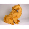 Animaux-Bois-Animaux-Bronzes propose Chien Chow chow cannelle 50 cm assis peluche réaliste Piutre 3249