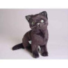 Animaux-Bois-Animaux-Bronzes propose Chat russe bleu 30 cm assis réaliste Piutre