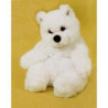 Décoration animaux Ours polaire 40 cm assis peluche réaliste Piutre 2117