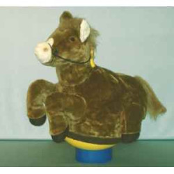 Décors Animaux peluche Peluche cheval magique noir cm Piutre -G093