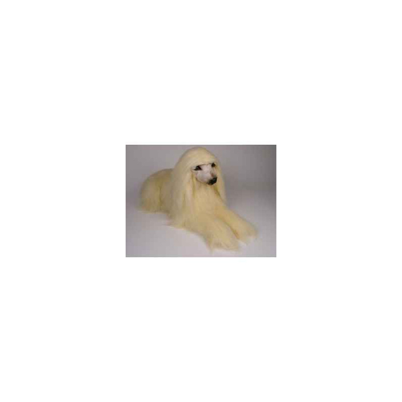 Animaux-Bois-Animaux-Bronzes propose Chien Lévrier Afghan 60 cm peluche animaux allongés réaliste Piutre 292