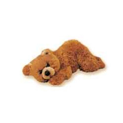 Décoration animaux Ours grizzly 35 cm peluche animaux allongés réaliste Piutre 2107