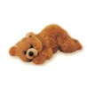 Décoration animaux Ours grizzly 35 cm peluche animaux allongés réaliste Piutre 2107