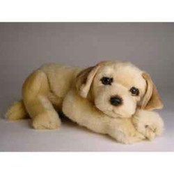 Animaux-Bois-Animaux-Bronzes propose Chien Golden retriever 30 cm peluche animaux allongés réaliste Piutre 2209