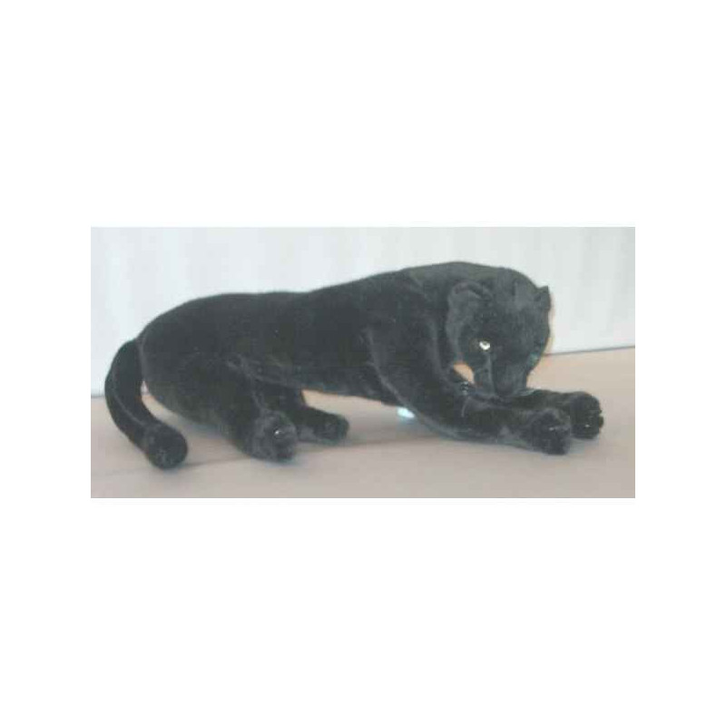 Peluche allongée panthère noire 65 cm Piutre   501