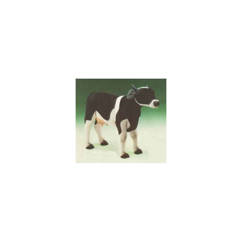  Animaux de la ferme Vache noire et blanche 130 cm peluche animaux debout réaliste Piutre 2686