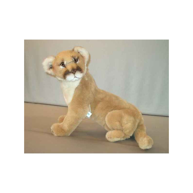 Félin Piutre Puma 55 cm assis peluche -2589