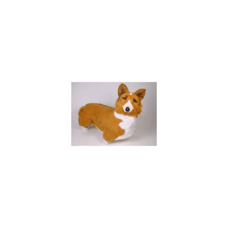 Animaux-Bois-Animaux-Bronzes propose Chien Welsh Corgi Pembroke 65 cm peluche animaux debout réaliste Piutre 1220